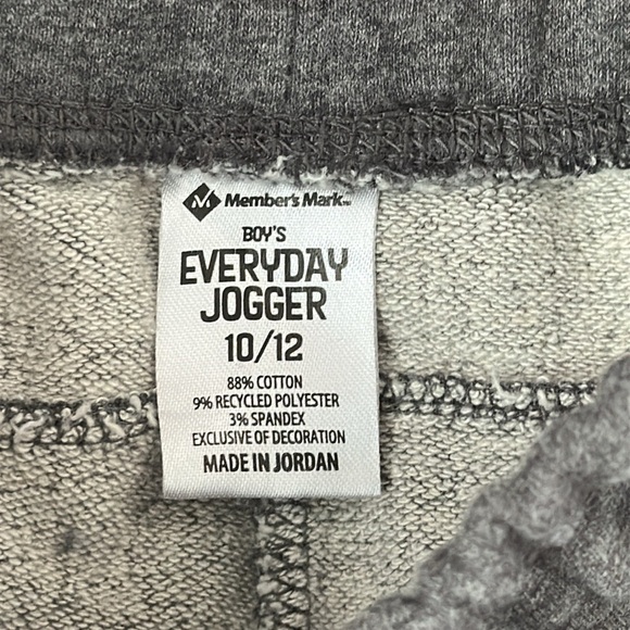Members Mark Everyday Tech Jogger Boys 10/12 Gray - Picture 2 of 3
